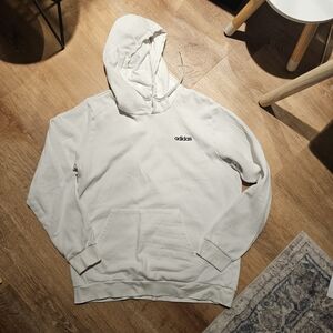 adidas White Zip Up Sweater